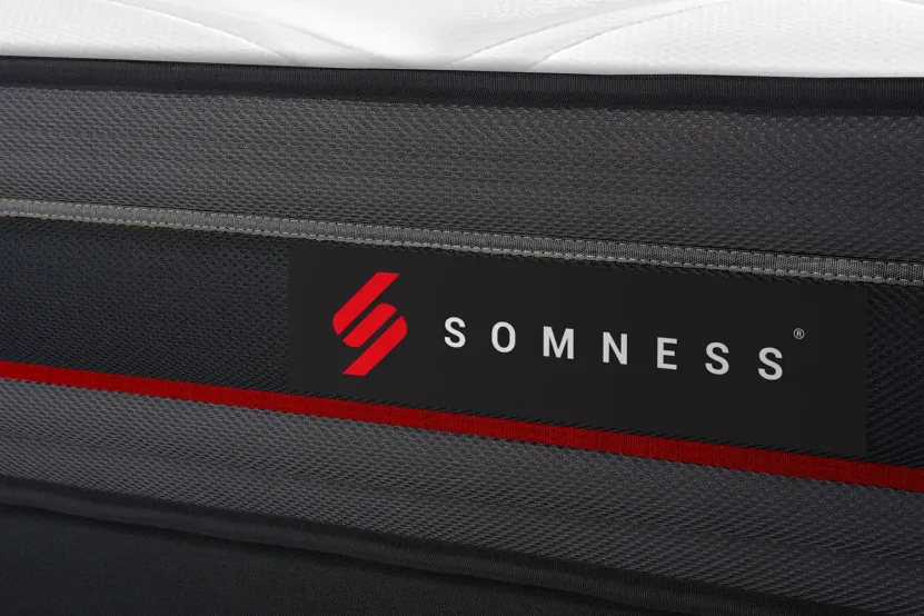 Ensemble Matelas Sommier 90x200 cm - Sommier Noir (en kit) - Regen