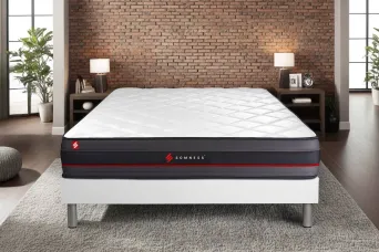 Ensemble Matelas Sommier 140x200 cm - Sommier Blanc (déjà monté) - Regen