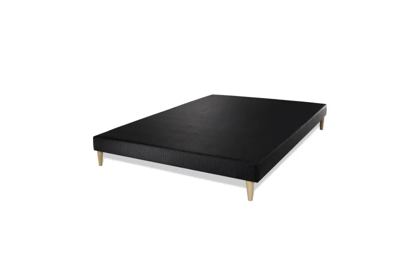 Ensemble Matelas Sommier 140x190 cm - Sommier Noir (déjà monté) - Form