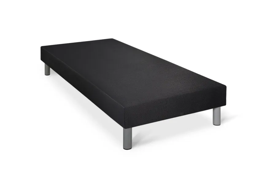 Ensemble Matelas Sommier 90x190 cm - Sommier Noir (déjà monté) - Regen