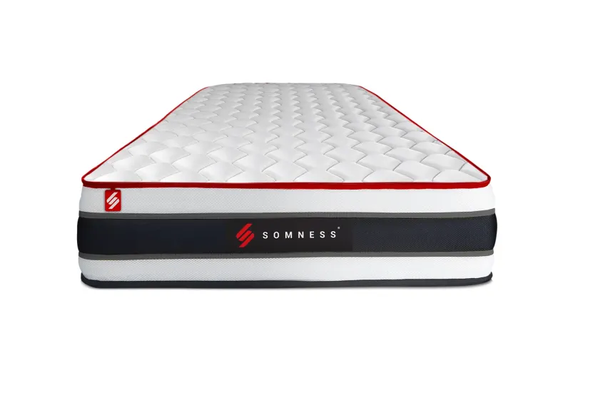 Ensemble Matelas Sommier 90x190 cm - Sommier Blanc (déjà monté) - Energy