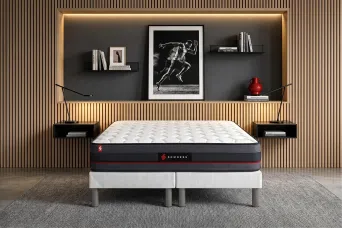 Ensemble Matelas Sommier 200x200 cm - 2 Sommiers Blanc - Regen