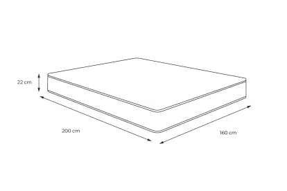 Matelas 160x200 cm Ressorts ensachés et Mémoire de forme - Energy