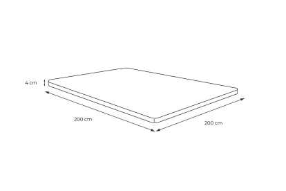 Surmatelas à mémoire de forme 200x200 cm - 5 zones de confort