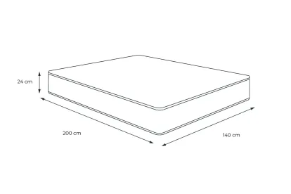 Matelas 140x200 cm Mémoire de forme - Regen