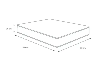Matelas 160x200 cm Ressorts ensachés et Mémoire de forme - Boost
