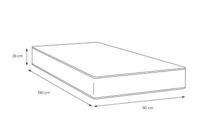 Matelas 90x190 cm Ressorts ensachés et Mémoire de forme - Boost