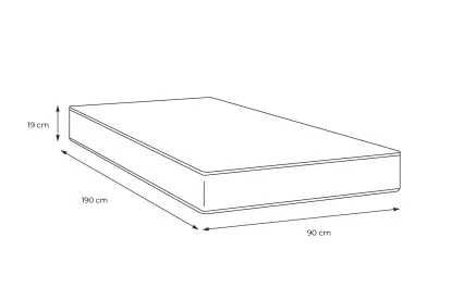Matelas 90x190 cm Mousse Haute Densité - Form