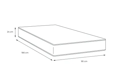 Matelas 90x190 cm Mémoire de forme - Regen