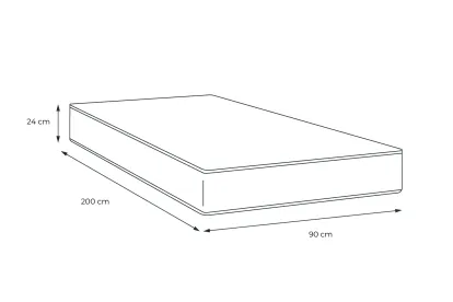 Matelas 90x200 cm Mémoire de forme - Regen